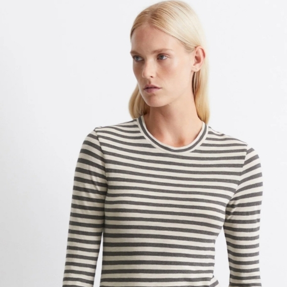 Tops - Marc O'Polo Gray Striped Longsleeve